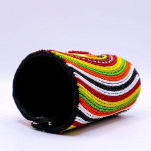 Maasai beaded leather cuff