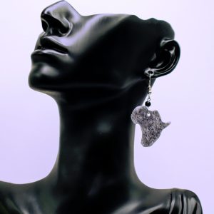 African Map Ivory Earrings