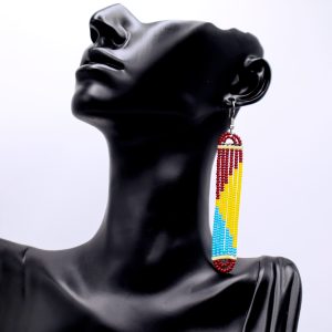 Minimalist Maasai inspired beads earrings