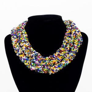 Triple layered Nigerian bride inspired necklace